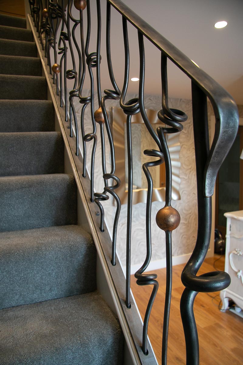 Twisted and Knotted Metal Stair Spindles